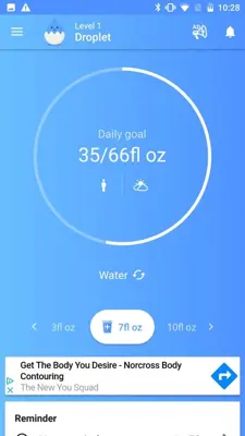 Drink Water Reminder android App screenshot 1